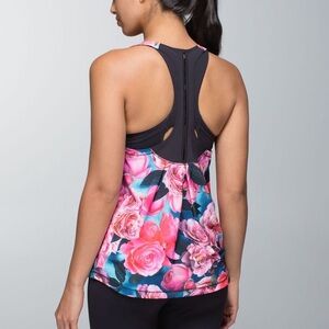 Lululemon Lightened Up Singlet - Secret Garden - Sz 4-6